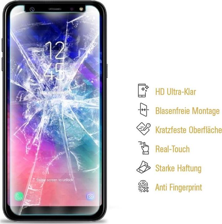Produktbild Protectorking 3x Panzerfolie Anti-Shock HD Klar (3 Stück, Samsung Galaxy A6)