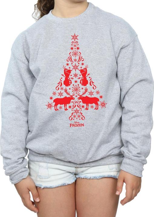 Actual product image Disney Girls Frozen Christmas Tree Sweatshirt (140, 146)