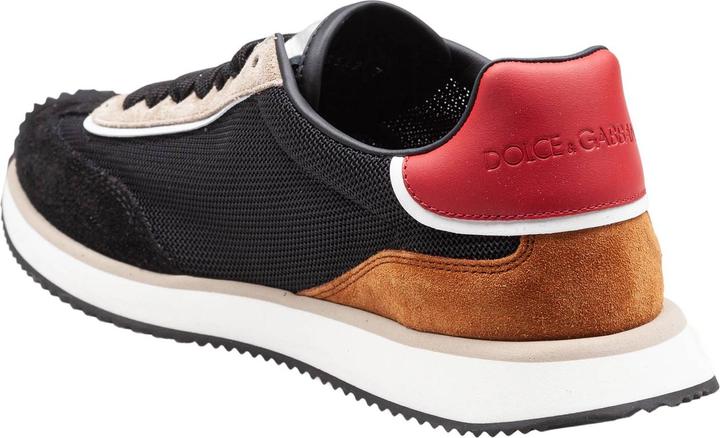 Actual product image Dolce & Gabbana cushion sneakers in mixed materials color black/beige (42)