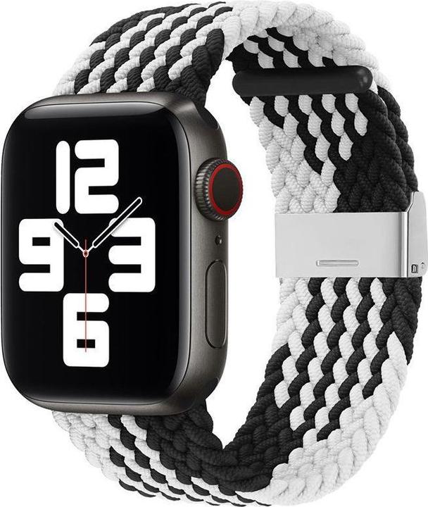 Actual product image Hurtel Strap Fabric Band for Watch Ultra / 9 / 8 / 7 / 6 / SE / 5 / 4 / 3 / 2 (49mm / 45mm / 44mm / 42mm) B (Braided Fabric)
