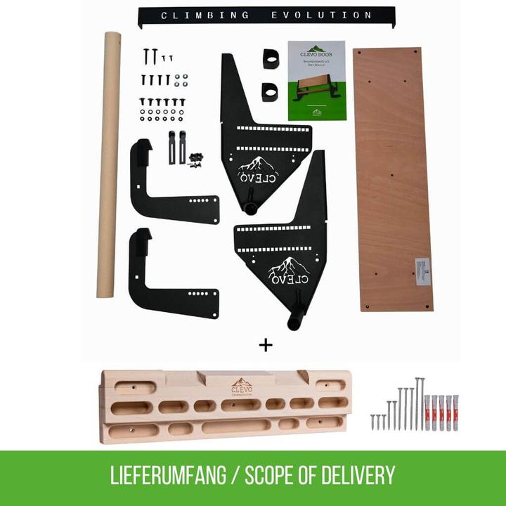 Produktbild Clevo Climbing CLEVO DOOR: Traufhngung fr Hangboard, Klimmzugstange und Kletter Hangutensilien