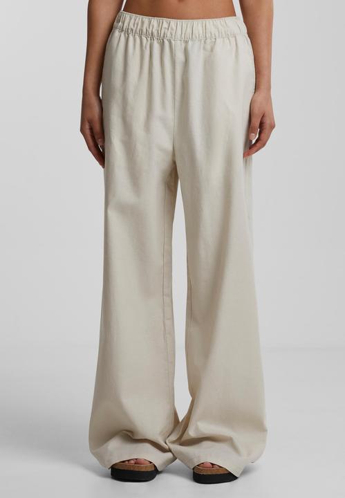 Actual product image Urban Classics Ladies Linen Mixed Wide Pants - 161183 (L)