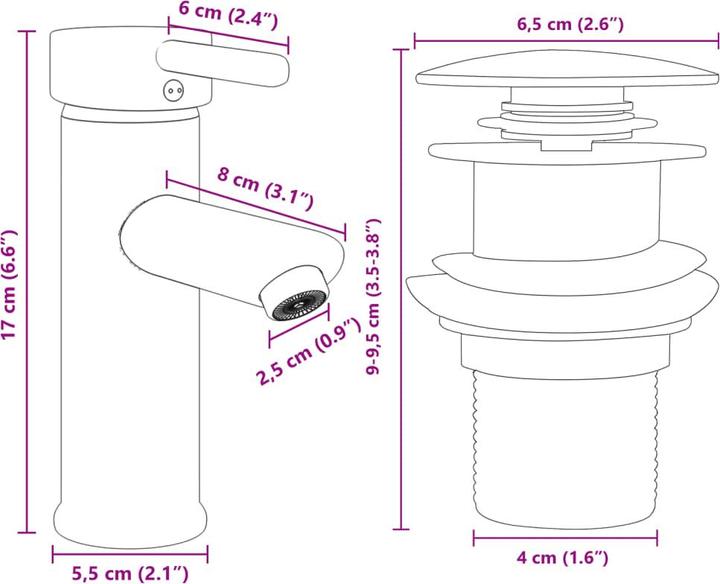 Actual product image VidaXL Bathroom furniture set washbasin vanity unit washbasin 2-piece wood-based material