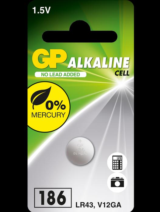 Actual product image GP Batteries GP Button cell Alkaline LR43 1.5V, 1pc (1 pcs., LR43, 70 mAh)