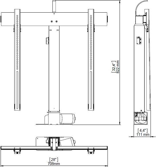 Immagine prodotto DSS TV Lift Eco2 IR, nero, metallo 0492 (70551.18", 50 kg)