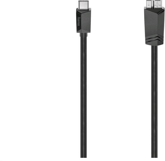 Actual product image Hama USB C cable, USB C male - Micro USB male, USB 3.2 Gen1, 5 Gbit/s, 0.75 m (0.75 m, USB 3.2 Gen 1)