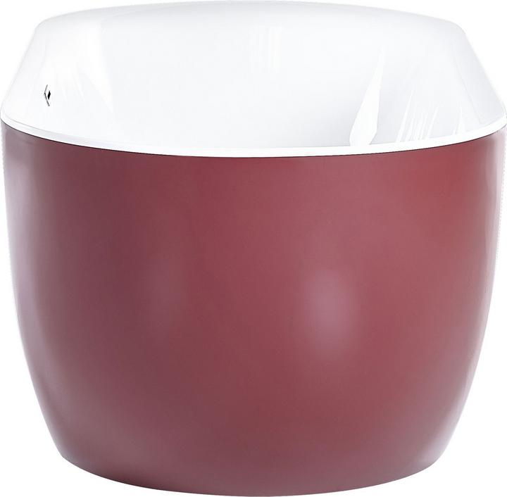 Actual product image Beliani Bathtub freestanding burgundy oval 170 x 80 cm CARRERA (240 l, 80 cm, 170 cm)