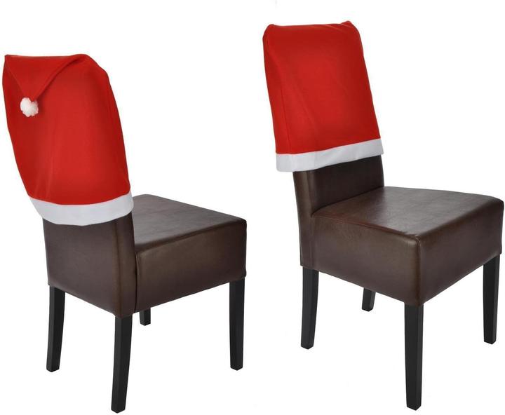 Image du produit Novaliv Noël Housses de chaises set de 6 I Rouge I Bonnet de Père Noël I Housses de chaises salle à manger