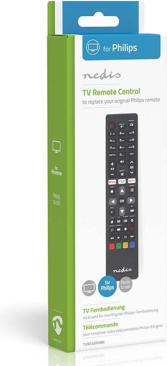 Produktbild Nedis Ersatz Fernbedienung | Passend für: Philips | Vorprogrammiert | 1 Gerät | Amazon Prime / Netfl (Gerätespezifische Fernbedienung)