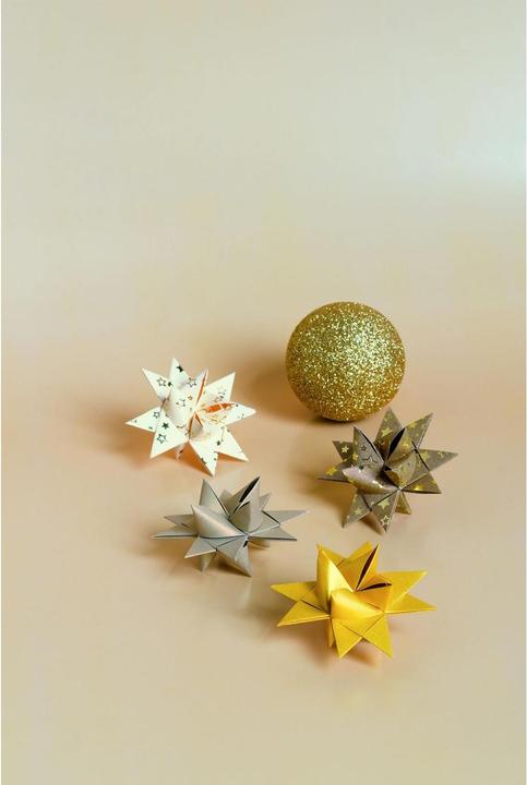 Image du produit Heyda Kit de bricolage Décoration Bandes à plier Kit étoiles de Fröbel, or