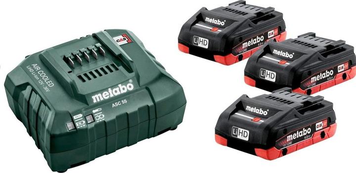 Actual product image Metabo Basic set 3 X LIHD 4.0 AH (18 V)