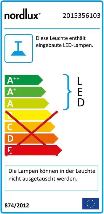 Energie-Label Nordlux Noxy, Deckenleuchte, Schwarz (1650 lm)