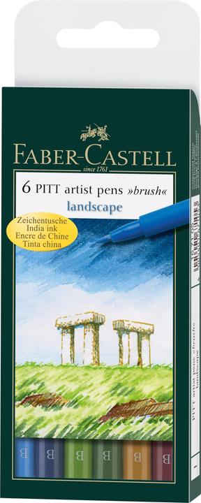 Actual product image Faber-Castell Artist Pen (Multicoloured, Landscape, 6 x)