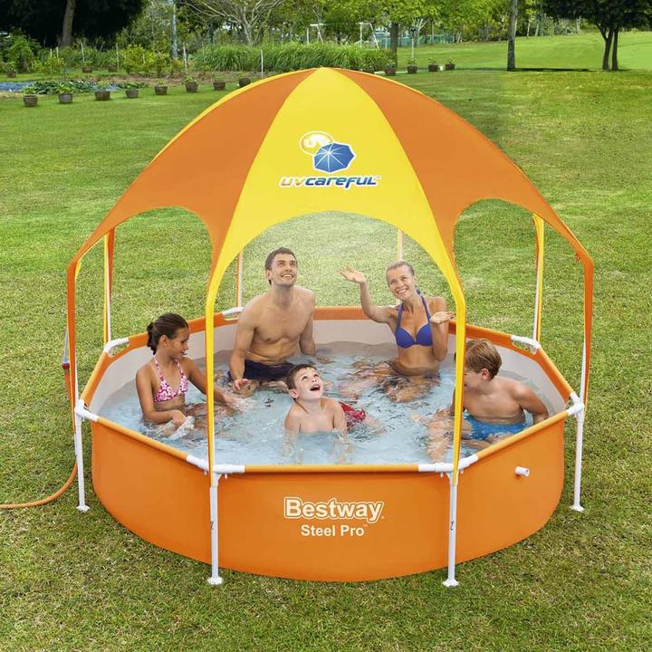 Actual product image Bestway Steel Pro Pool with UV sun protection
