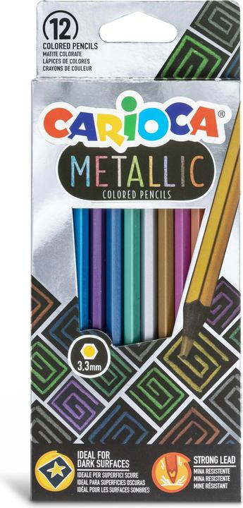 Produktbild Carioca Farbstifte Metallic 12 Stück, Mehrfarbig (Mehrfarbig, 12 x)
