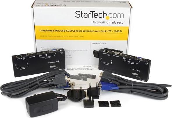 Produktbild StarTech USB VGA KVM Verlängerung bis zu 300m - KVM extender über Cat5 UTP Netzwerkkabel