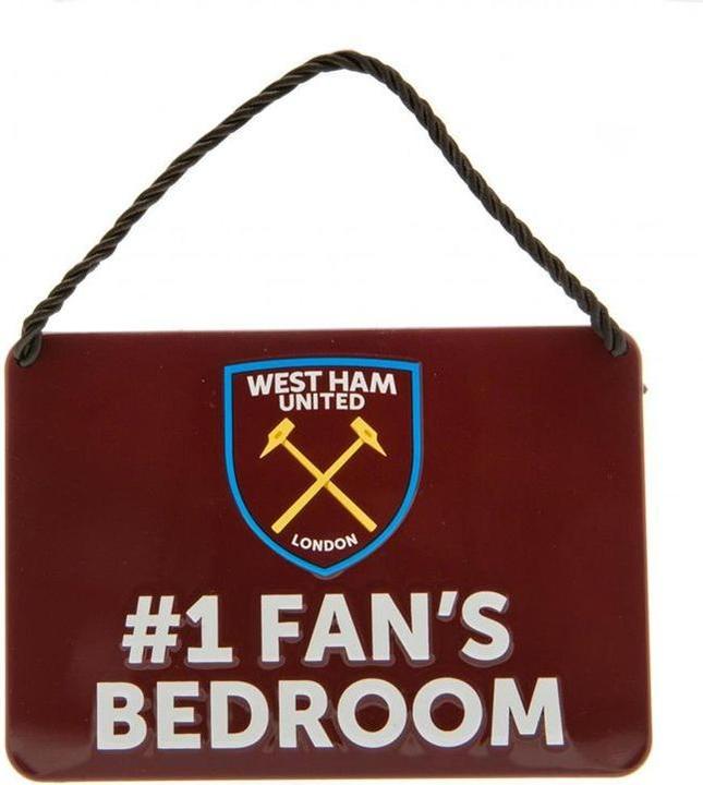 Immagine prodotto West Ham United FC Cartello per la porta della camera da letto di #1 Fans