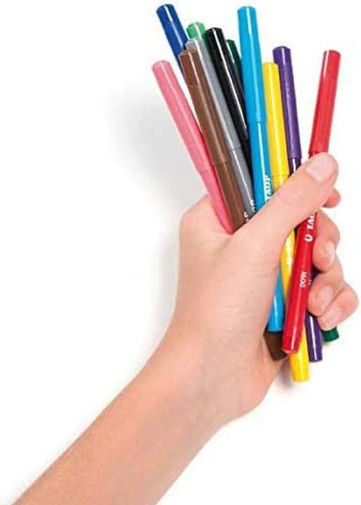 Image du produit Jovi Crayons-feutres fins en boîte ronde (Multicolore, 1 x)