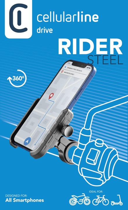 Actual product image Cellularline Rider Steel Mobile Phone/Smartphone Black