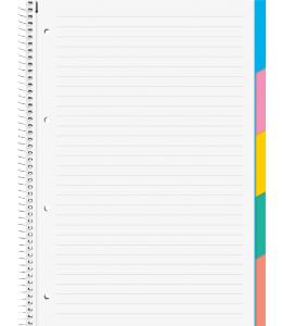 Image du produit Carnet de notes du collège avec registre (A4, Blanc, Couverture souple)