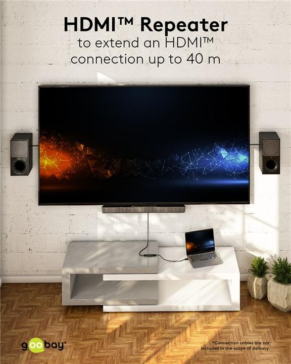 Actual product image Goobay HDMI™ Signal Amplifier 4K @ 30 Hz (0.05 m, HDMI)