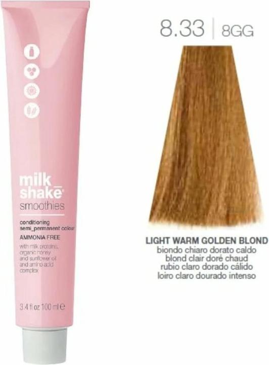 Immagine prodotto Milk_Shake 8,33 Smoothies Colore Semi-Permanente 100ml Biondo chiaro caldo dorato (Biondo chiaro caldo e dorato)