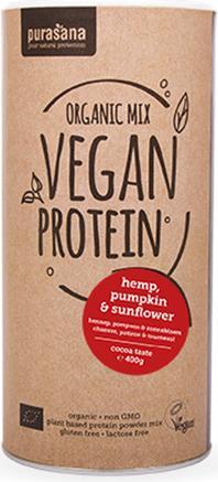 Produktbild Purasana Vegan Protein Mix - Hemp / Pumpkin & Sunflower (400g Dose) (Natur, 1 Stk., 400 g)