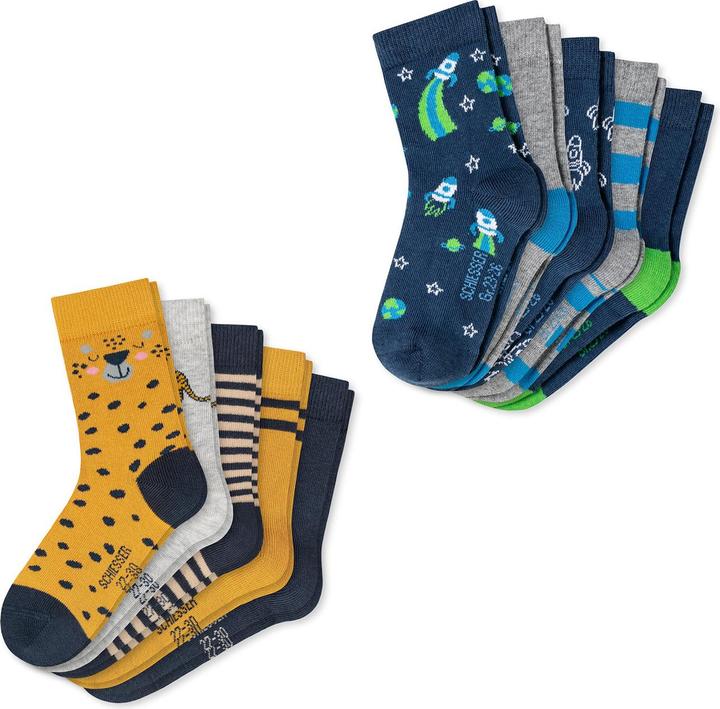 Produktbild Schiesser Freizeitsocken Muster Mix (10er Pack, 19 - 22)