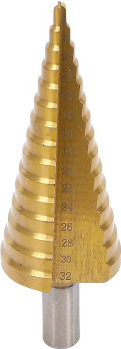 BGS Stufenbohrer (4 mm, 6 mm, 8 mm, 10 mm, 12 mm, 14 mm, 16 mm, 18 mm, 20 mm, 22 mm, 24 mm, 26 mm, 28 cm, 30 mm, 32 mm)