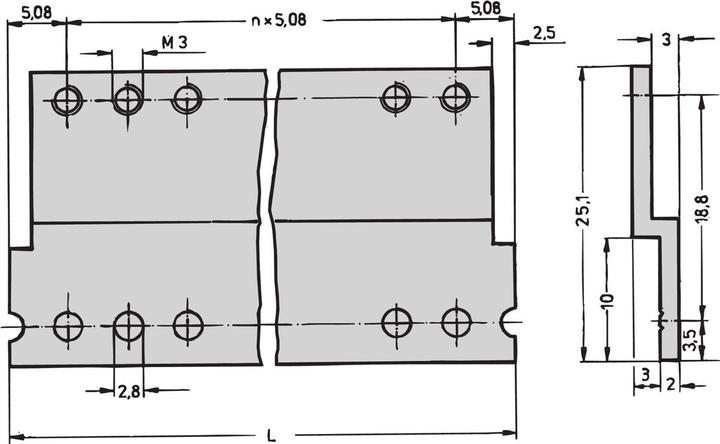Image du produit Schroff Rail Z pour connecteur DIN 41617, 31 broches (DIN 41617) - Z-SC