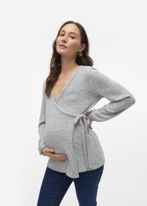 Image du produit Mamalicious Normal geschnitten V-Ausschnitt Top Bluse (M)
