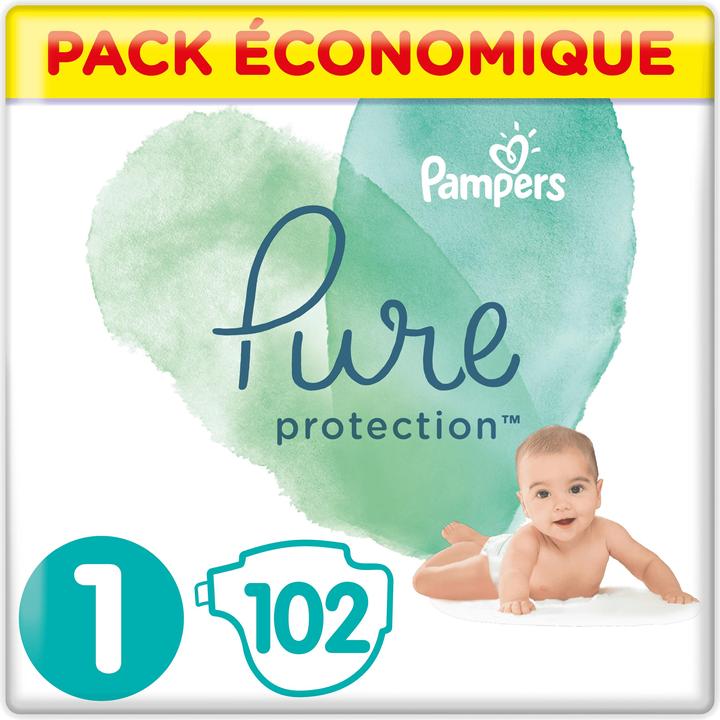 Produktbild Pampers Pure Protection (Gr. 1, Halbmonatsbox, 102 Stück)