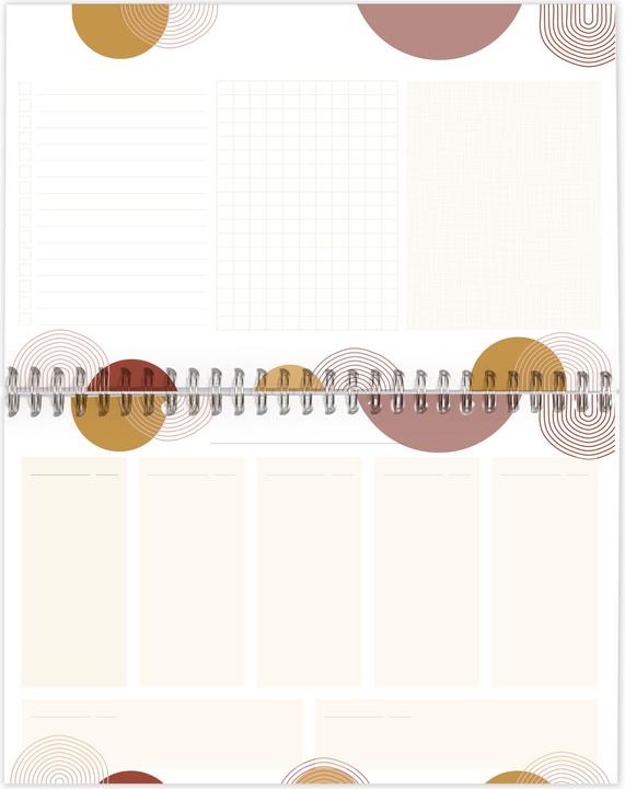 Produktbild Clairefontaine notizblock planer mit vollständiger bindung, kopfzeile, 53 bedruckte blätter terracotta (Harter Einband)