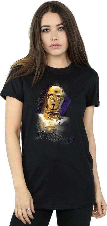 Immagine prodotto Star Wars The Last Jedi C-3PO Brushed Maglietta Ampia Donna (M)