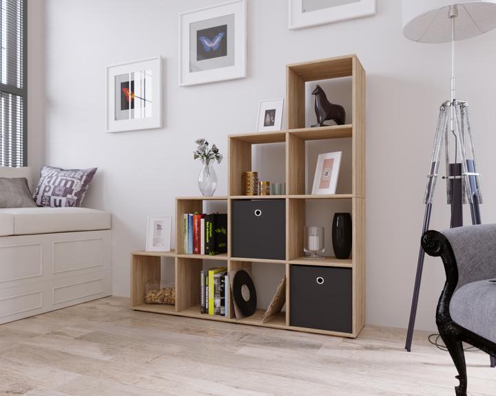 Produktbild VCM Holz Stand Treppenregal 10 Fächer Napoli (143 x 29 x 139 cm)