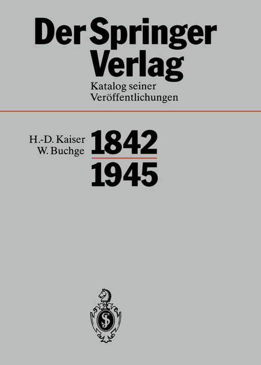 Produktbild Der Springer-Verlag (Deutsch, Heinz Sarkowski, 2012)