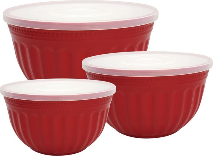 Actual product image Greengate Alice bowl with lid red Set3 (1 x)