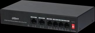 Image du produit Dahua PoE DH-PFS3006-4ET-36 commutateur de réseau Fast Ethernet (10/100) Power over Ethernet (4 Ports)