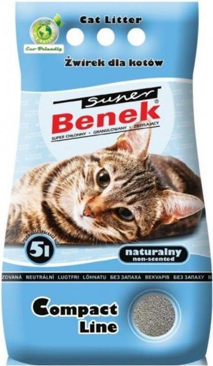 Image du produit Super Benek Certech Compact Natural - Litière pour chats agglomérante 5 l (Agglomérant, 4.90 kg)