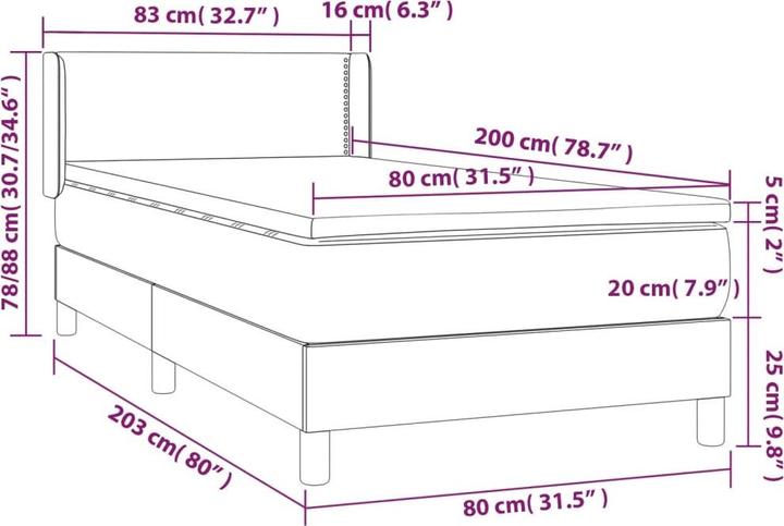 Produktbild VidaXL Colson (80 x 200 cm)