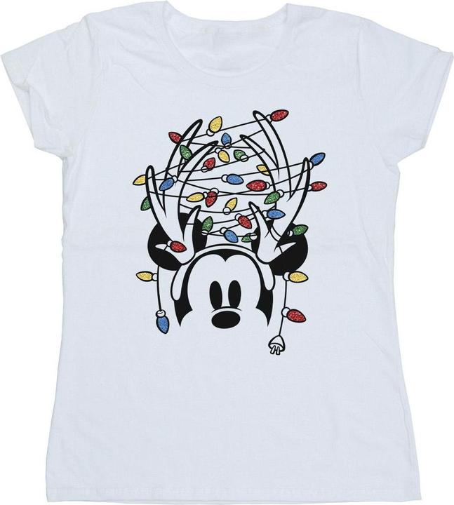 Produktbild Disney Mickey Mouse Christmas Head Lights TShirt (S)