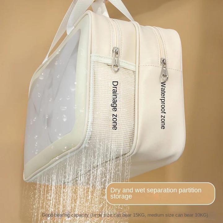 Produktbild Only-Bags.Store Nass-Trocken-Trennung Schminktasche tragbare Kulturtasche Reise Essentials grosse Kapazität