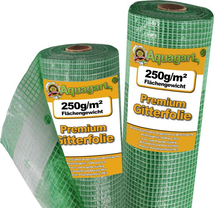 Actual product image Aquagart 28m Gitterfolie, Gartenfolie, Gewächshausfolie, Frühbeetfolie 3m breit