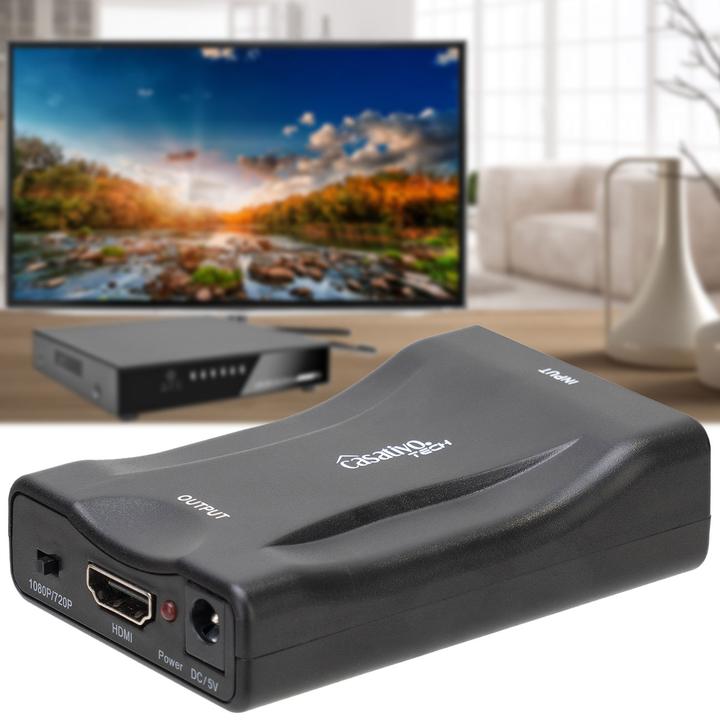 Immagine prodotto Casativo Convertitore / adattatore da Scart a HDMI, 720p / 1080p (Scart, HDMI, 8.80 cm)