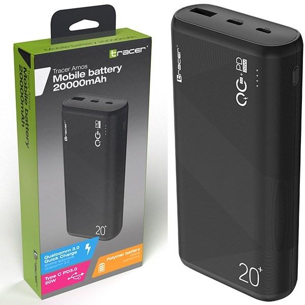 Produktbild Tracer Akku 20000mAh QC3.0-PD20W (20000 mAh, 20 W, 74 Wh)