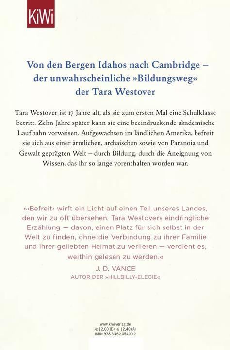 Immagine prodotto Befreit (Tedesco, Tara Westover, 2019)