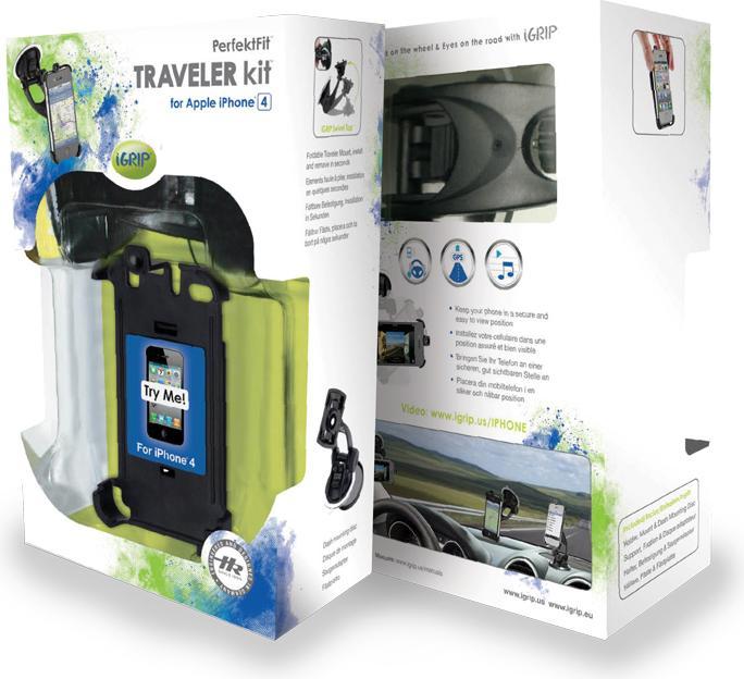 Actual product image Herbert Richter iGrip Holder Traveler Kit iPhone 4