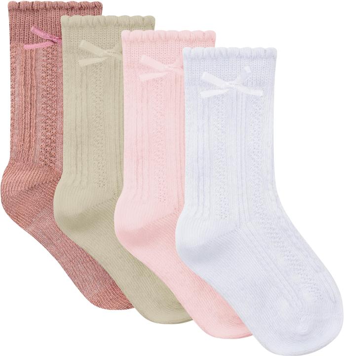 Normani 4 Paar Kindersocken mit Schleife - 9591