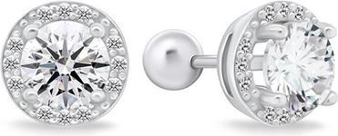 Brilio Silver - Charming silver earrings with zircons EA173W
