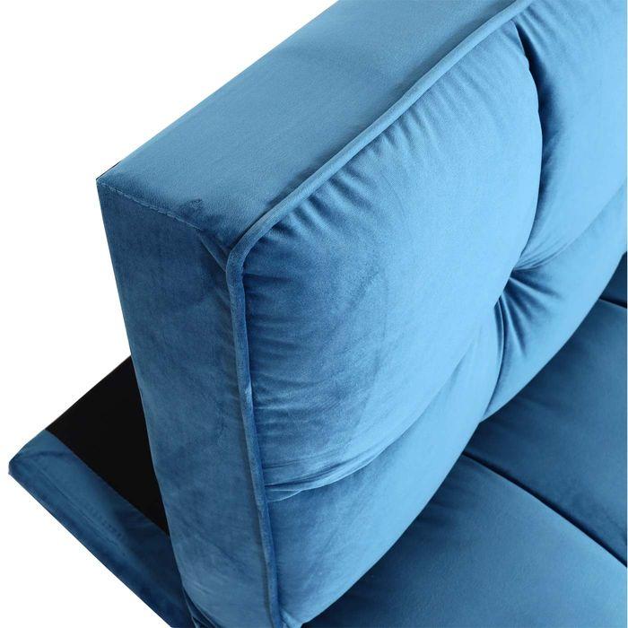 Produktbild Swisshandel24 Sofa HWC-K21, Klappsofa Couch Schlafsofa, Nosagfederung Schlaffunktion Liegefläche 187x107cm  Samt